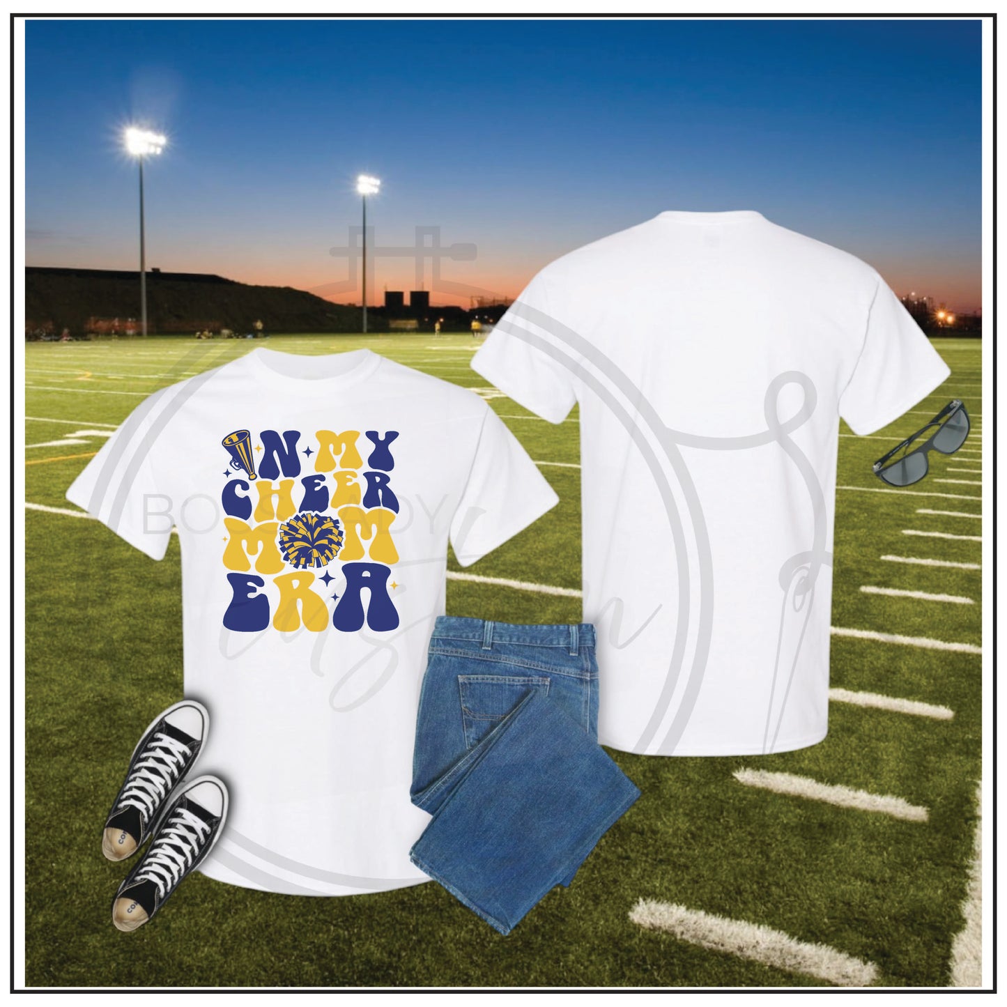 Cheer Mom Era T Shirt White